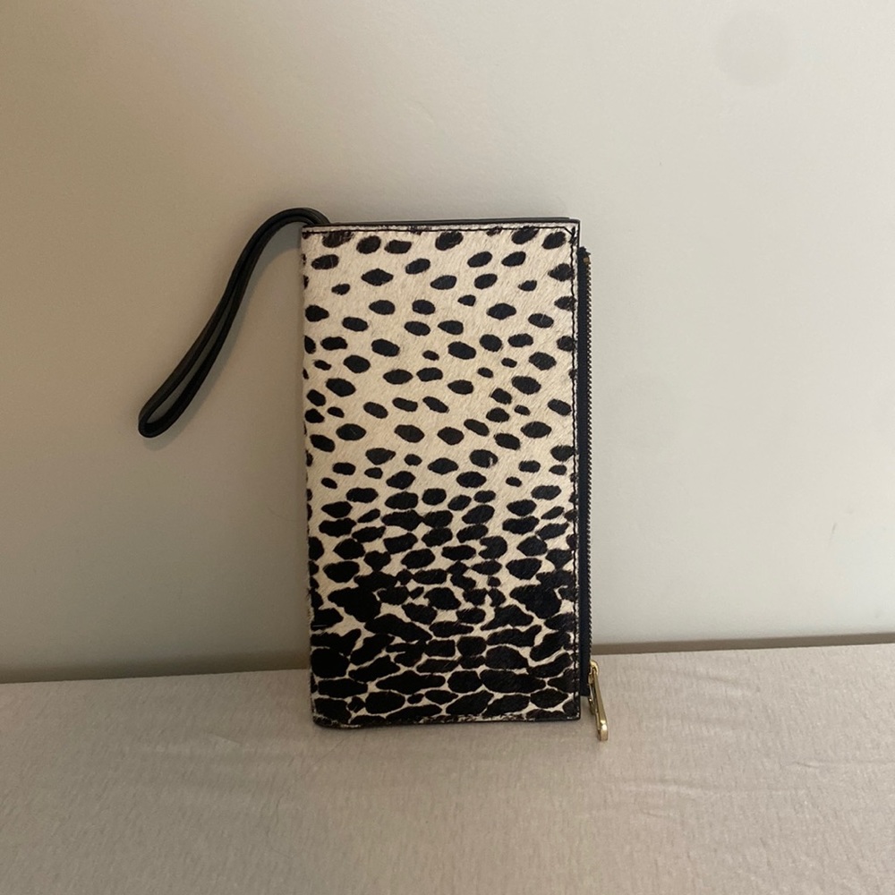 Ann Taylor Clutch Genuine Leather and Cow Hair
